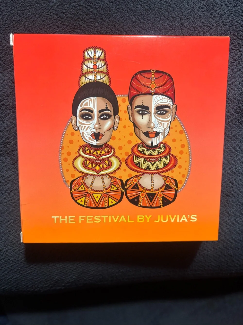 The Festival By Juvia’s 9 Pot Eyeshadow Palette — Red Orange Yellow Gold